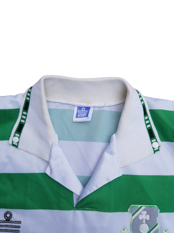 Collar of vintage 1992/93 Shamrock Rovers Shirt