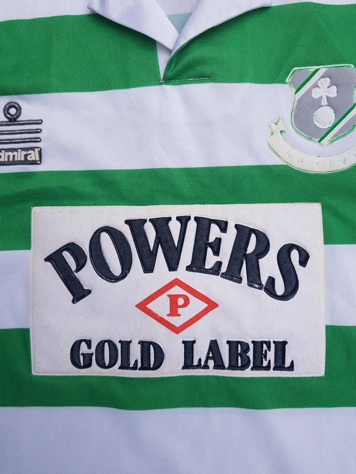 Powers sponsor on 1992/93 Shamrock Rovers Shirt (