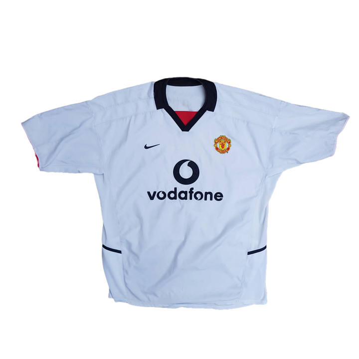 front of vintage 2002/03 Manchester United Away Shirt 