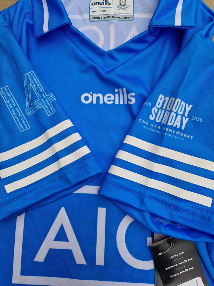 O'Neills 2021/22 Dublin GAA Football Jersey with Bloody Sunday commemoration on sleeves