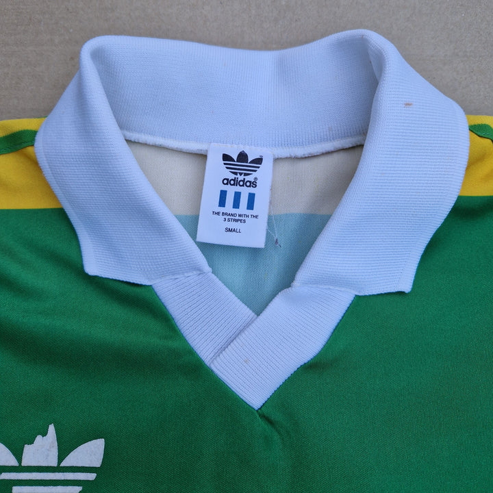 Collar on  Vintage 1980s Adidas Kerry GAA Jersey