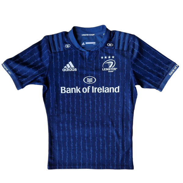 Front of 2018/19 Leinster European Jersey. The ogham jersey