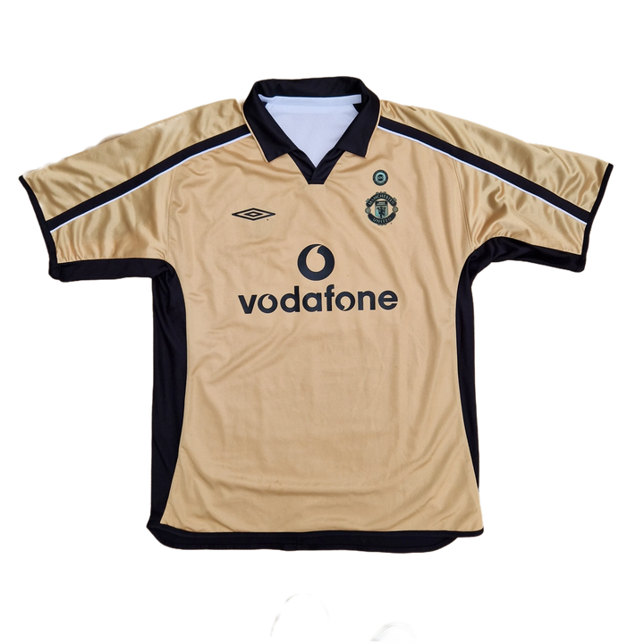 Gold side of the 2001/02 Manchester United Centenary Away Shirt