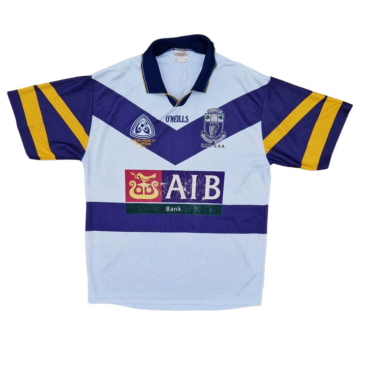 Front of vintage 2001 UCD GAA Gaelic Football Jersey