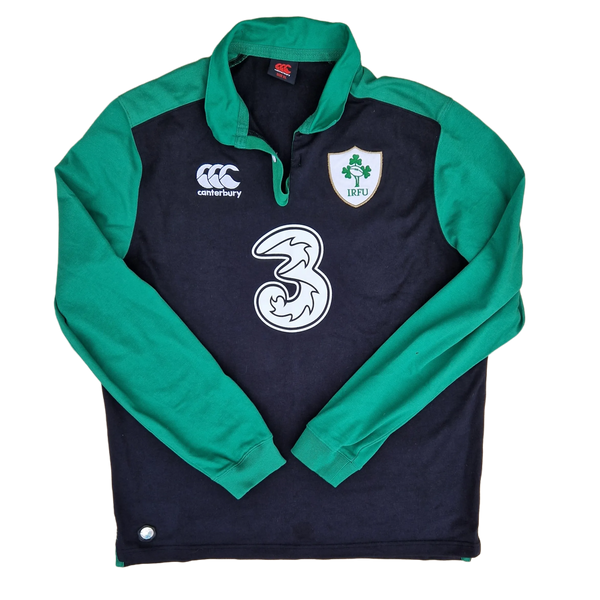 Front of Long sleeve fan version of the 2015 Ireland rugby away jersey i