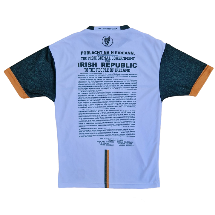 Back  of 1916 poblacht na heireann GAA jersey
