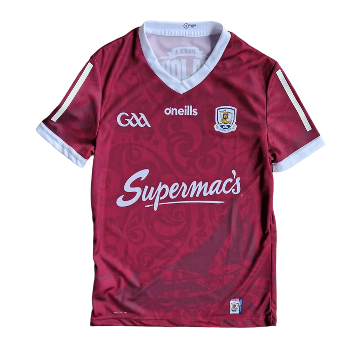 Front of tight fit 2021/22 Galway Hurling Jersey