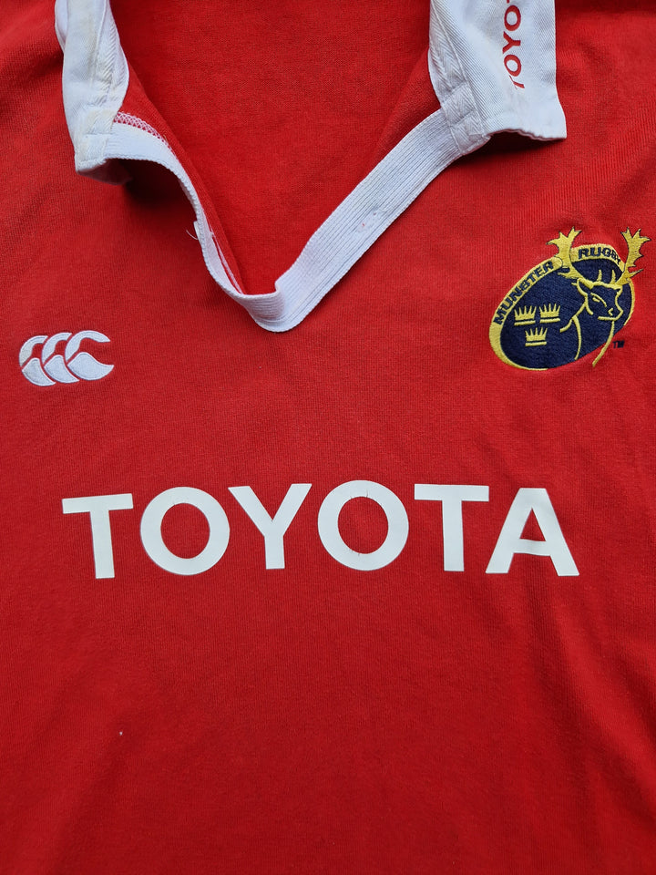 Toyota Sponsor on Classic vintage Canterbury Munster Rugby Jersey