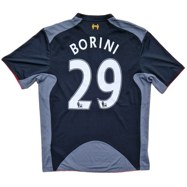 Back of 2012/13 Liverpool Away Shirt with Borini name set