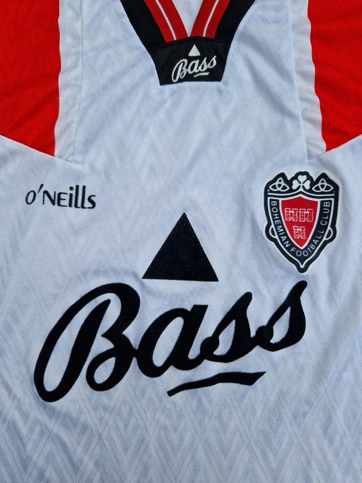 Bass Sponsor on 1993/94 Bohemian FC Away Jersey
