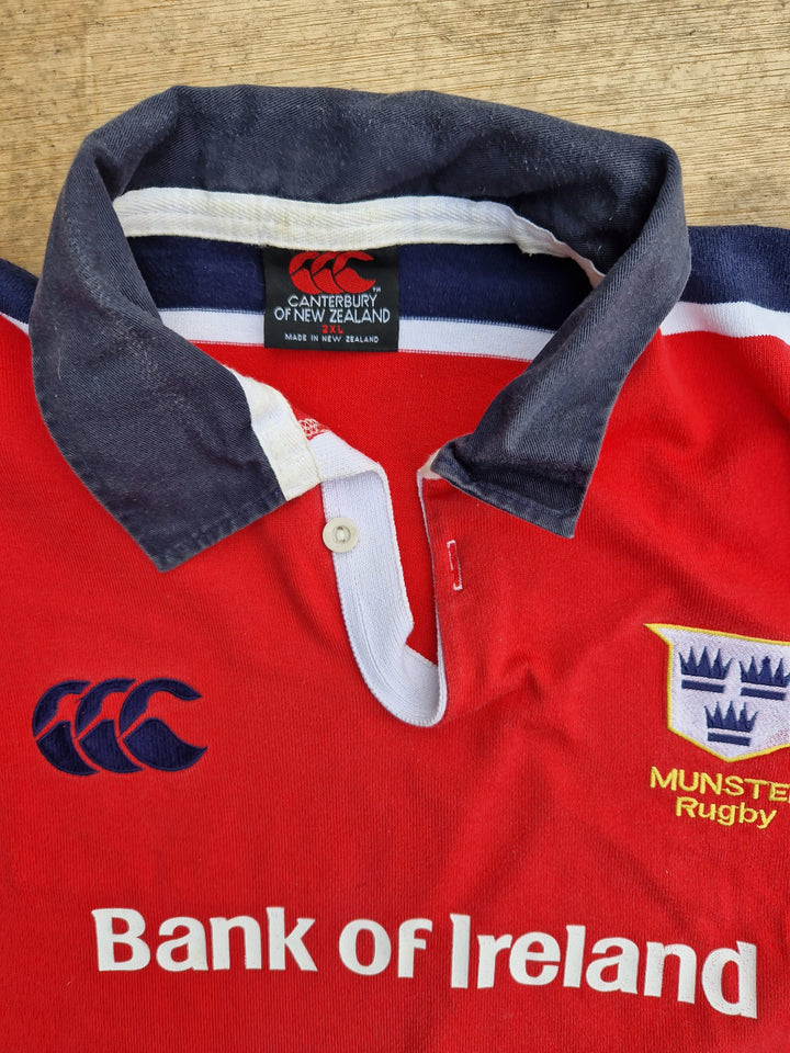 Collar on 1999 Munster Rugby Jersey 