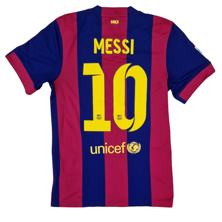 Back of 2013/14 Barcelona jersey with Messi name set