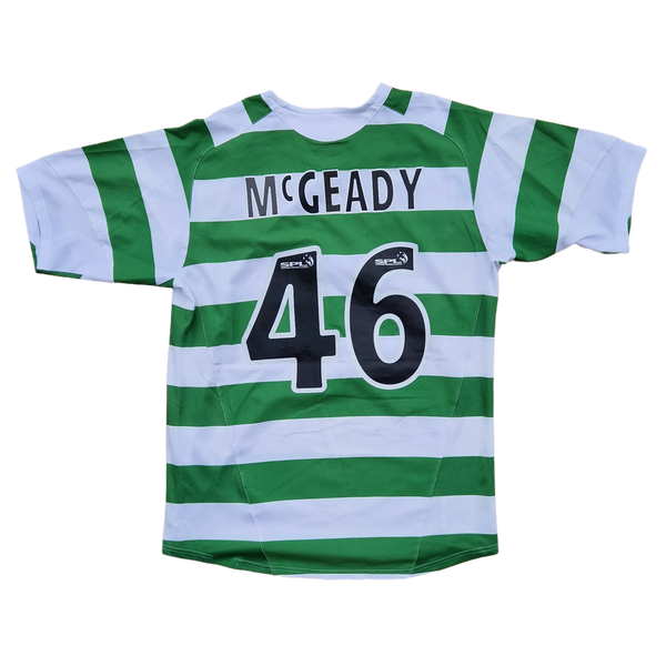 2005/07 Celtic jersey with Aidan McGeady nameset