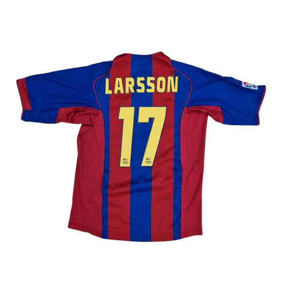 Rear of 2004/05 Henrik Larsson Barcelona shirt