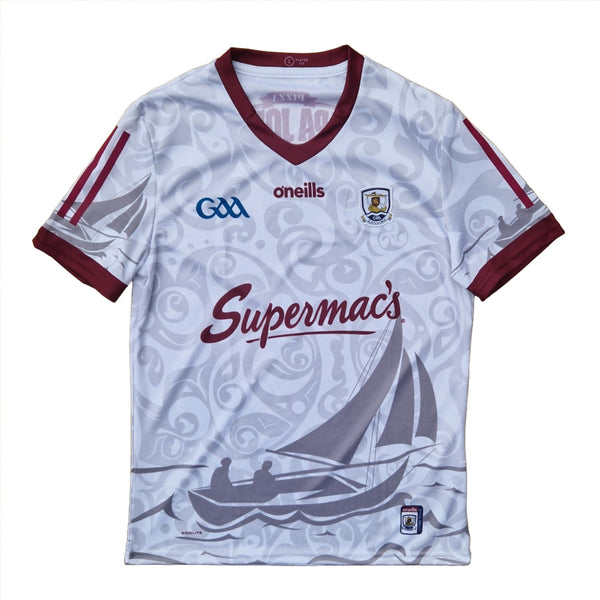 Front of 2022 Galway hurling jersey