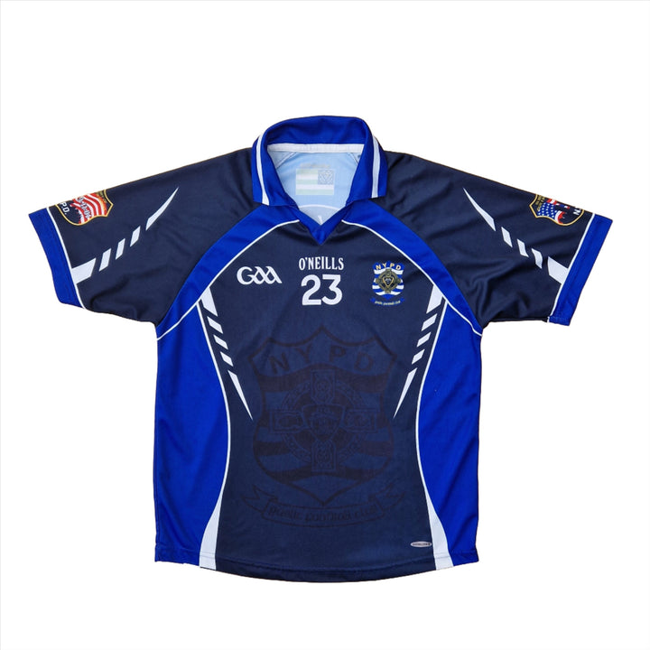 Front of numbered NYPD GAA Jersey