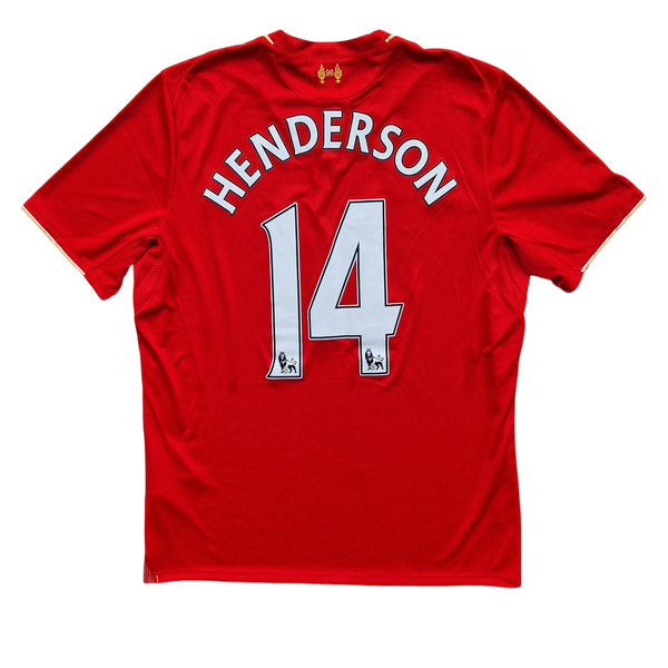 Back of 2014/15 Liverpool Shirt with Henderson name set