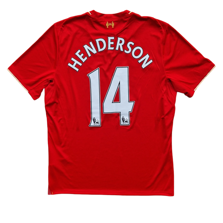 Back of 2014/15 Liverpool Shirt with Henderson name set