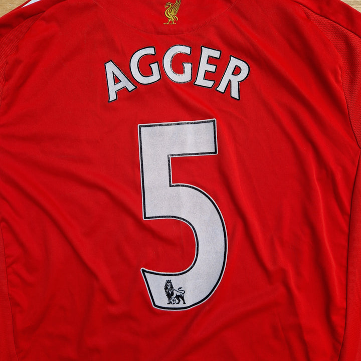 Agger name set on 2008/10 Liverpool Home Shirt