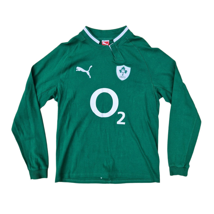 Front of 2011 long sleeve Irish rugby jersey