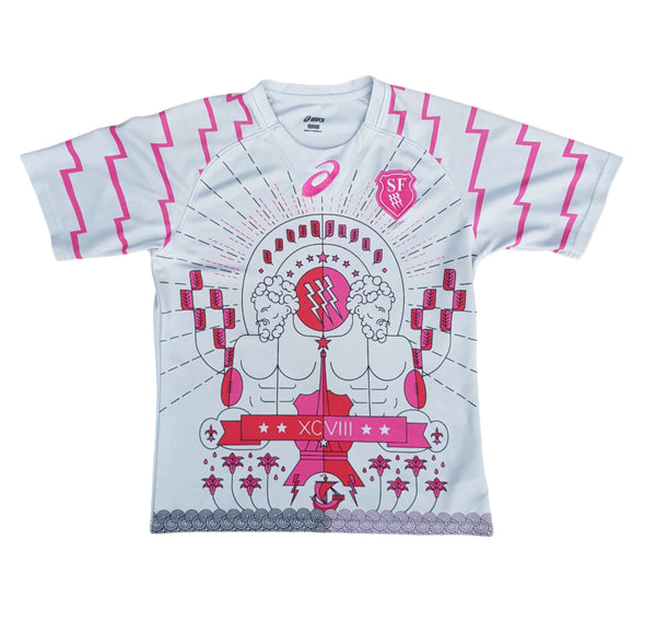 Front of 2017/18 Stade Francais rugby jersey