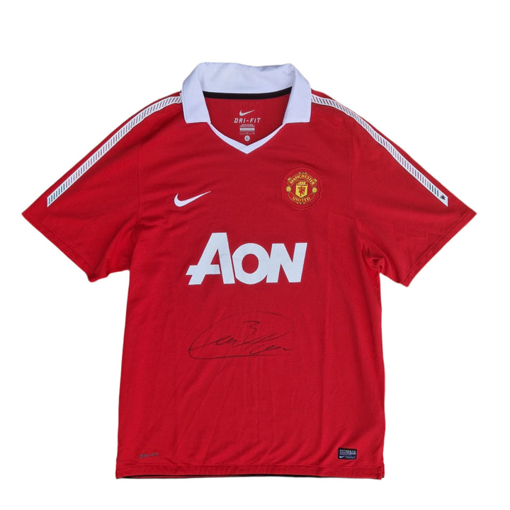 Front of Patrice Evra signed Man Utd jerseys