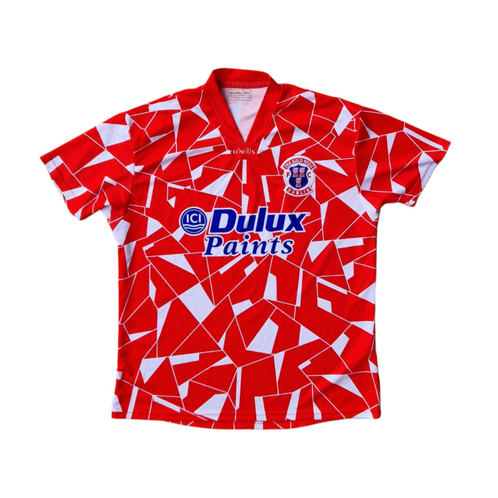 Front of remake of 1992 to 1994 Shelbourne home jersey