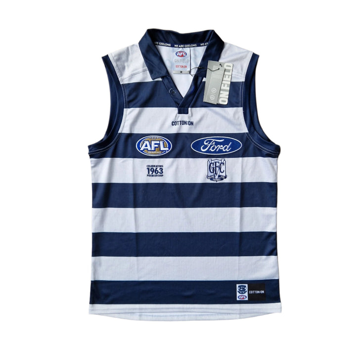 Front of 2023 Geelong Cats Sleeveless Guernsey jersey