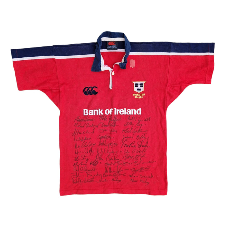 Front of signed 2000 Munster Rugby jersey