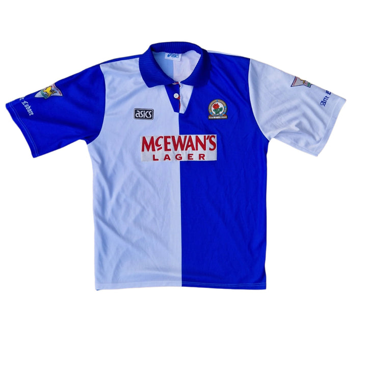 Front of 1995 1996 Blackburn Rovers jersey