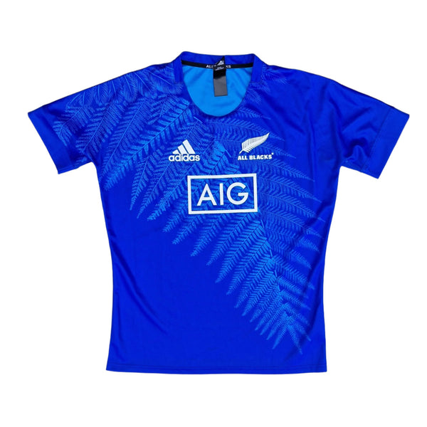 Front of blue All Blacks Rugby World Cup Y-3 Training Jersey