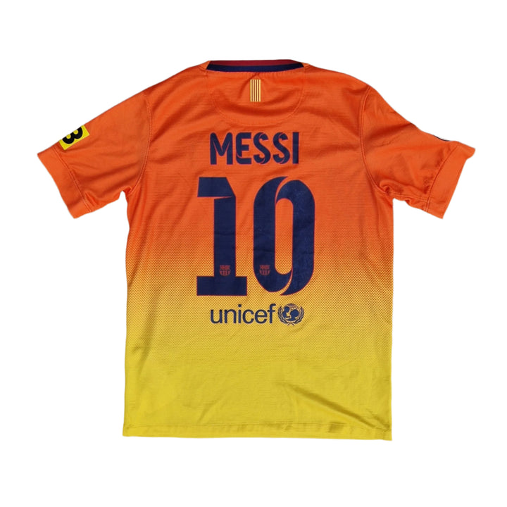 Back of 2012/13 Barcelona Away Shirt with Messi name set