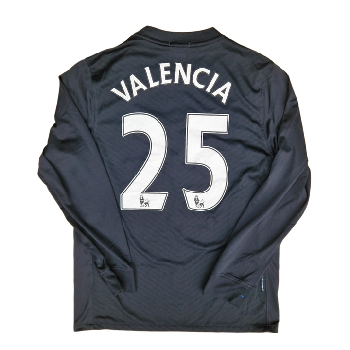 Back of 2009/10 Manchester United Away Shirt with Valencia name set