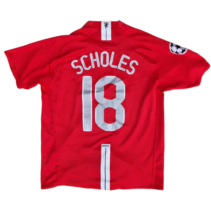 2007/09 Manchester United Champions League Shirt Paul Scholes name set