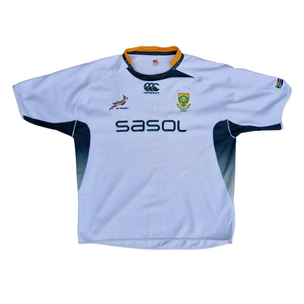 Front of 2009 South Africa rugby away jersey