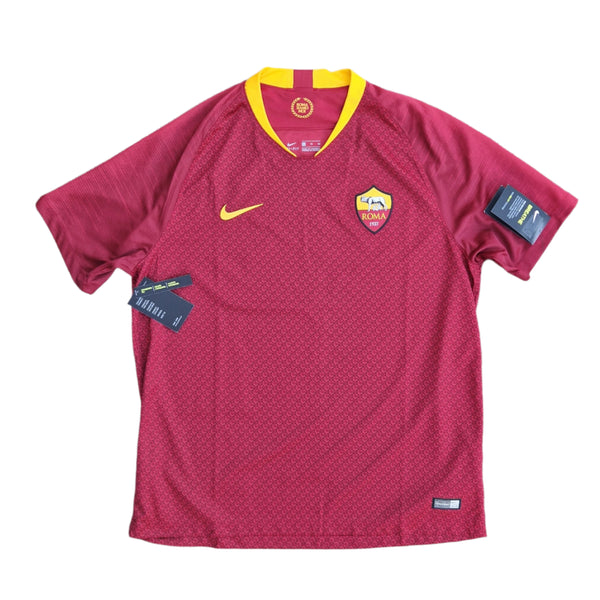 Front of 2018-2019 Roma home football shirt with tags
