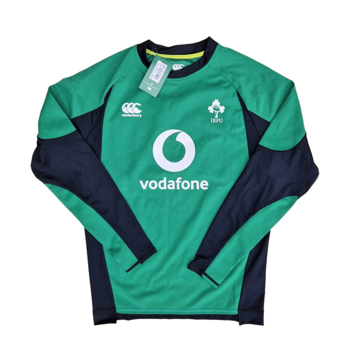 Front of Irih rugby drill top with tags
