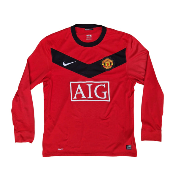 Front of long sleeve 2009 2010 Manchester United Shirt 