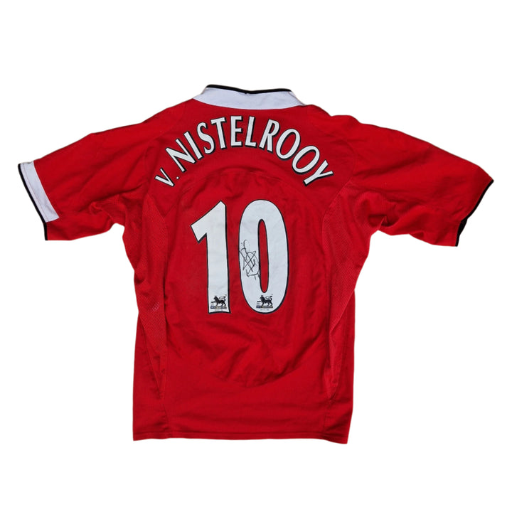 front of 2004/06 Man United Signed Van Nistelrooy Jersey
