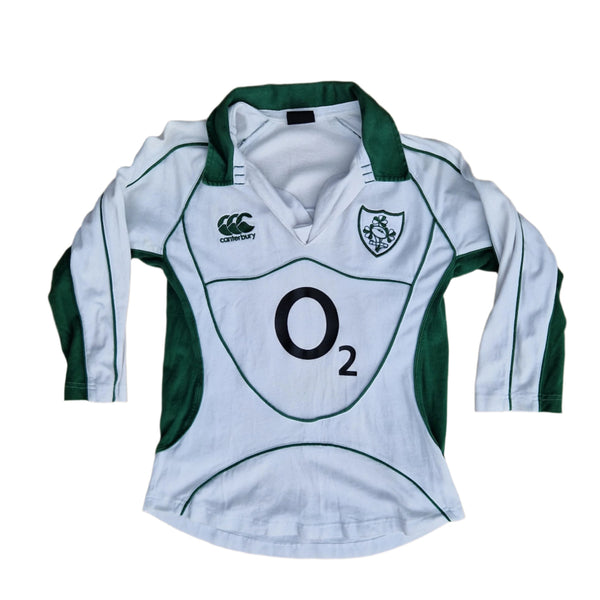Front of womens 2007/09 Ireland Rugby Away Jersey