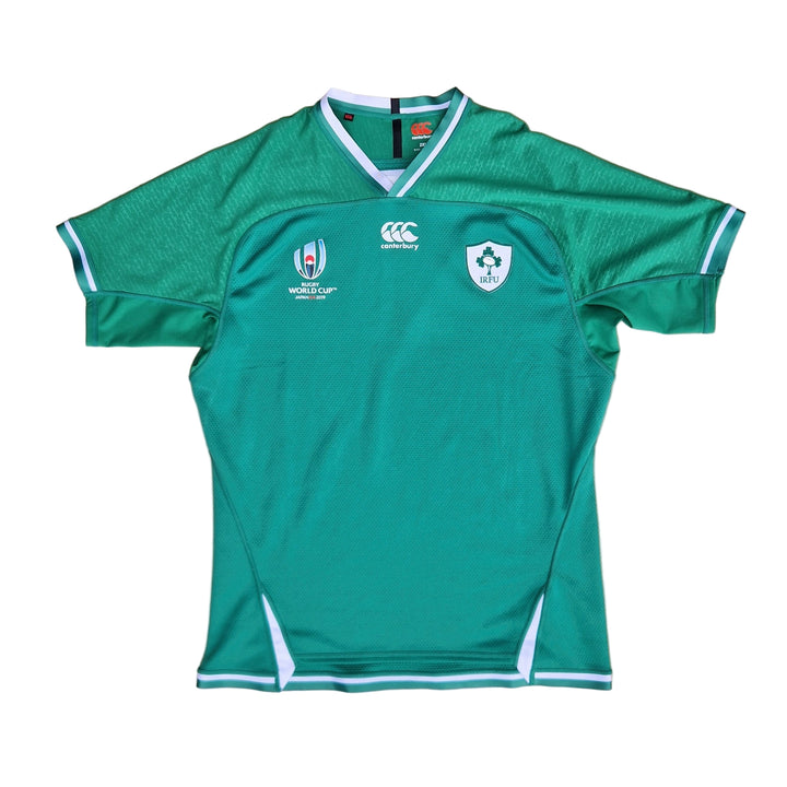 Front of 2019 Tight Fit Ireland Rugby World Cup Jersey