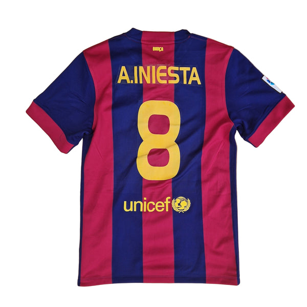 2014/15 Barcelona Shirt with Iniesta name set