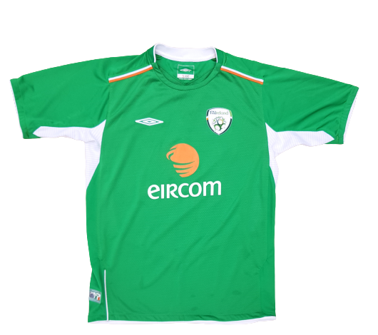 Front of classic 2004 Ireland football Shirt