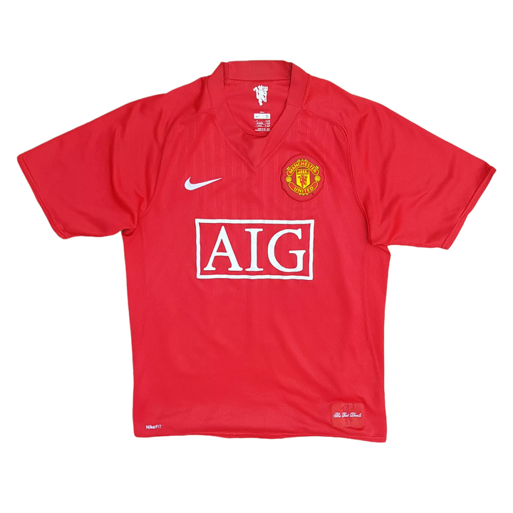 Front of 2007 2009 Manchester United Shirt. Classic Man Utd Football Shirt