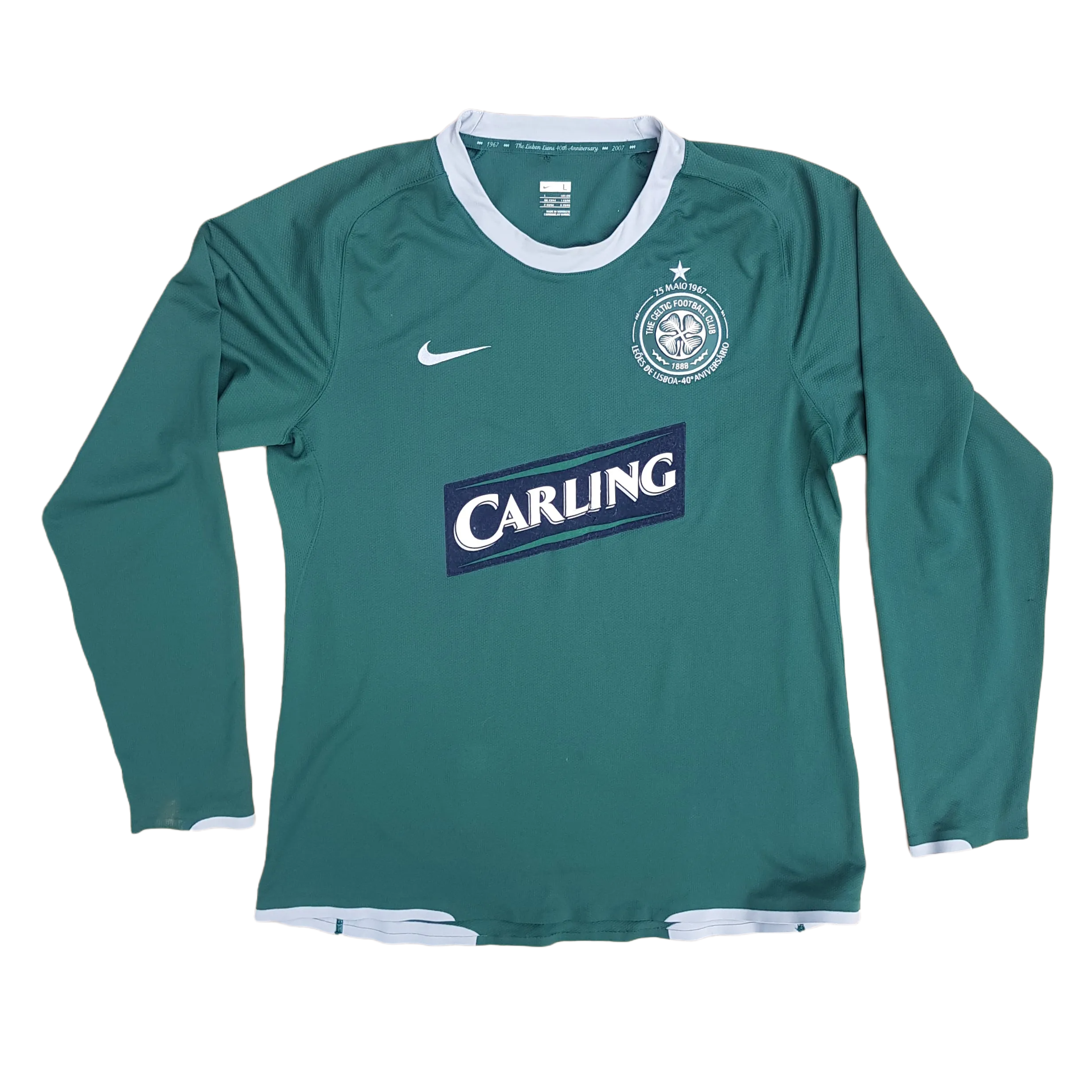 2007 08 Celtic Long Sleeve Away Shirt Very Good L onsidejerseys