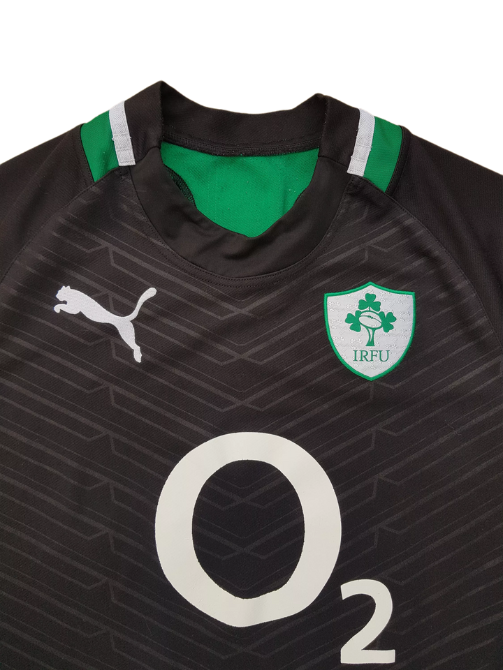 2012 Ireland Rugby Black Alternate Jersey. Vintage Ireland rugby jersey