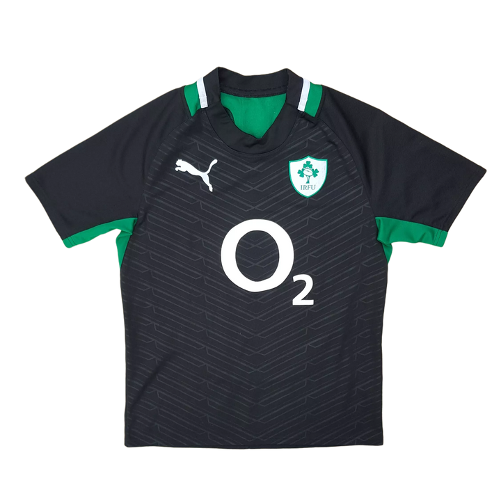 2012 Ireland Rugby Black Alternate Jersey. Vintage Ireland rugby jersey