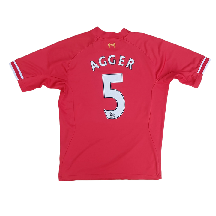 2013/14 Liverpool Home Shirt with Agger name set