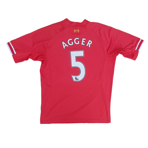2013/14 Liverpool Home Shirt with Agger name set