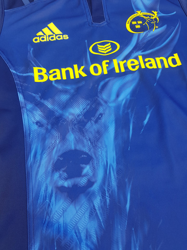 Stag print on 2016 2017 Munster Away Jersey front